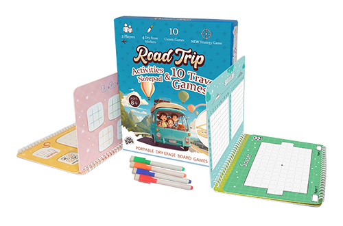 NikBoni Road Trip Activities Notepad and Travel Games
